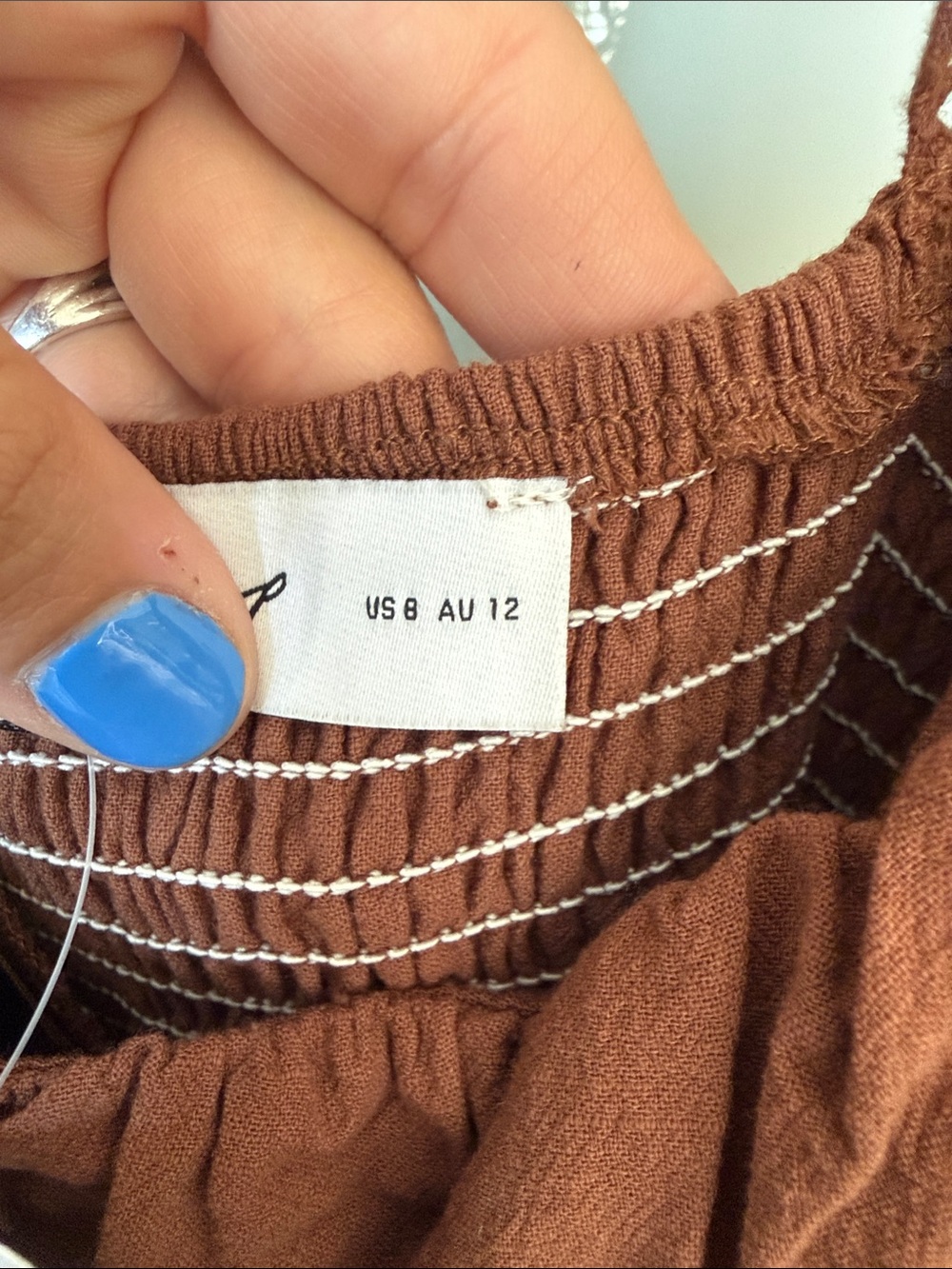 Petal & Pup Chocolate Brown Puff-Sleeve Mini Dress - Picture 7 of 9